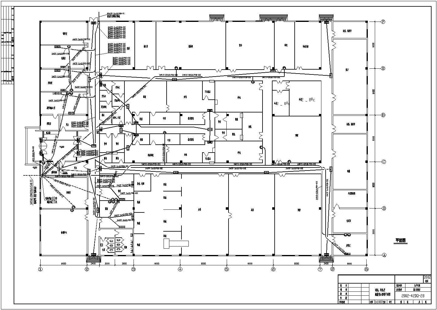 【江苏省】某地工厂疏散照明平面图