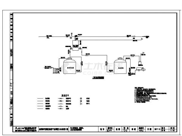 某县污水处理给排水工程CAD图纸-图二