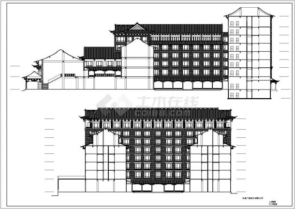 某地大酒店详细建筑设计图（共18张）-图二