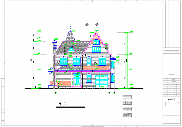 某地西郊庄园别墅建筑设计施工图纸-图二