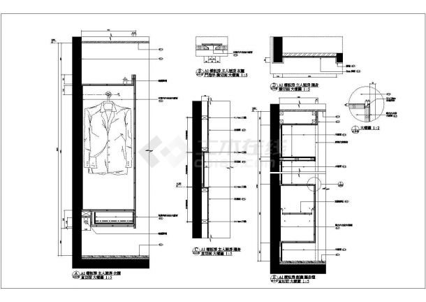 酒店式公寓样板房施工图（内含4份图纸）-图二