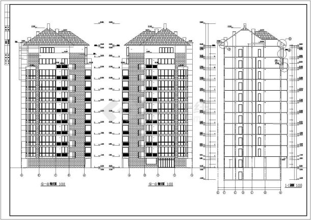 某十一层现代住宅楼全套建筑施工图-图二