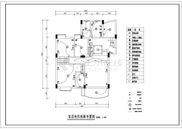 某现代风格复式楼装饰装修设计施工图纸-图一