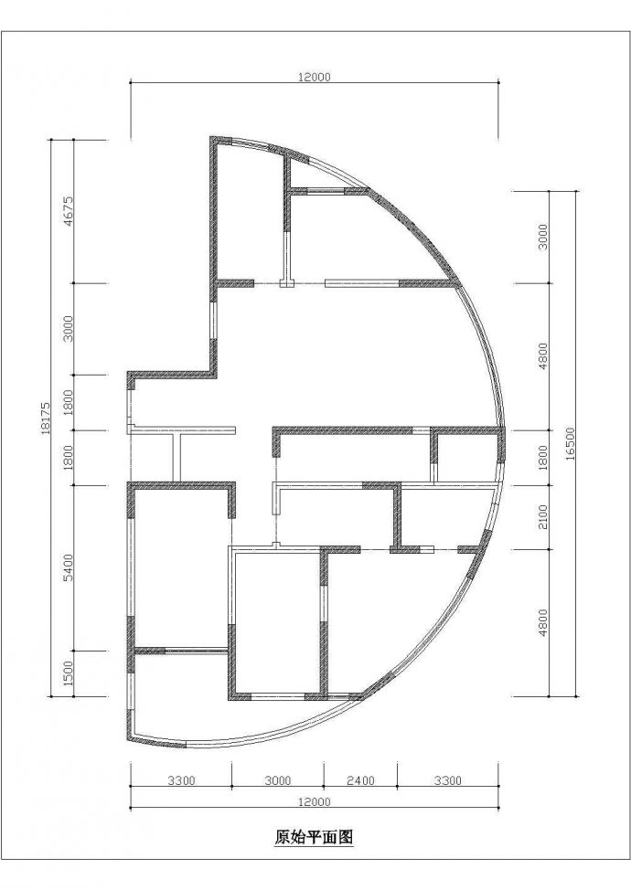 【浙江】弧形居室装饰装修设计施工图_图1