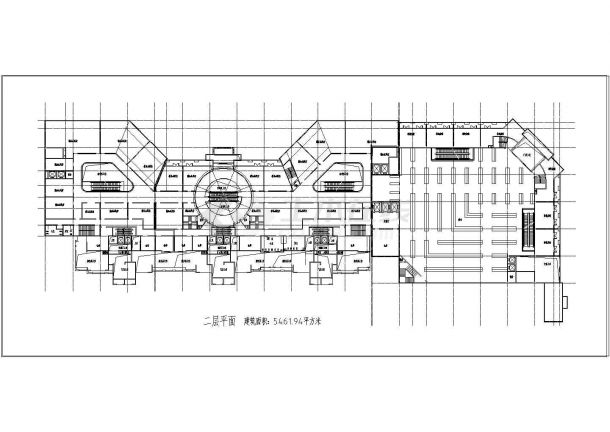 某地商业楼详细建筑设计施工图（共8张）-图二