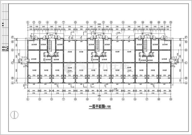 某地单元式多层住宅建筑设计施工图-图二