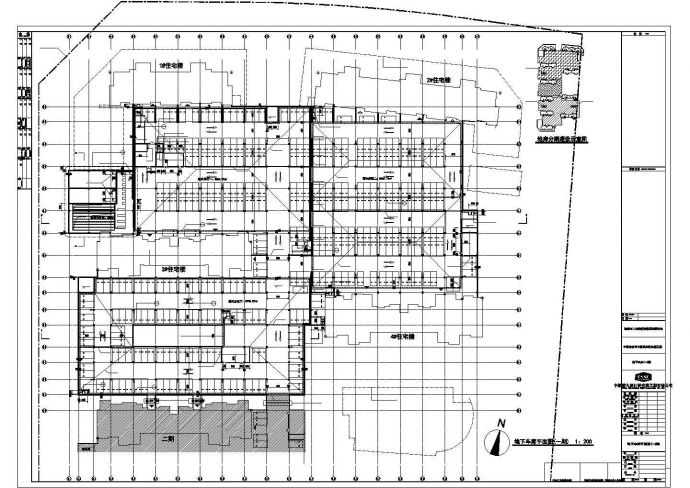 某地地下车库建筑设计施工图（共8张）_图1
