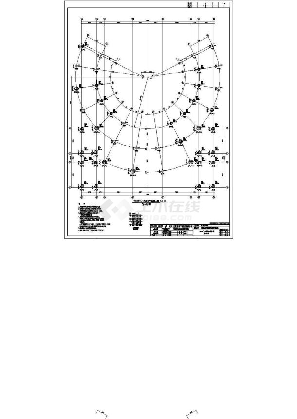 某豪华大型5层框架结构学校实验楼建筑结构图-图二