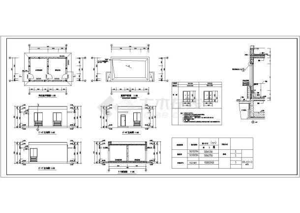 某地中学详细建筑设计施工图（全套）-图一