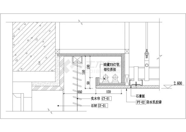  [Hainan] Ceiling design drawing of a Zen style model house decoration - Figure 1