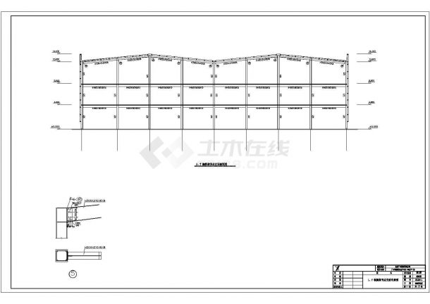 三层钢框架生产车间厂房结构施工图-图二