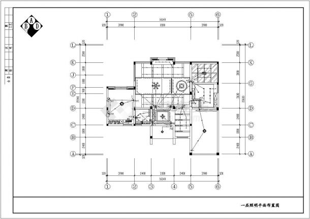 三层湖畔别墅装饰装修设计施工图纸-图一