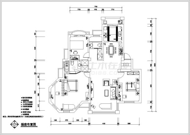 北欧风格三居室装修施工图（共17张）-图二