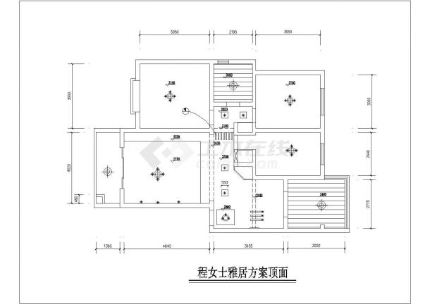 【上海】某地三室两厅装修设计施工图-图一