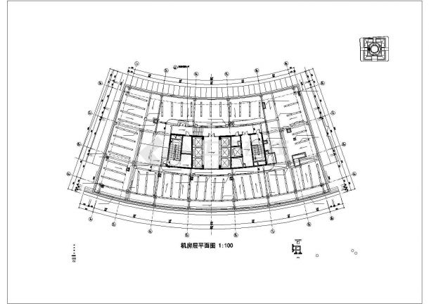 市民中心101-114B楼平面建筑设计平面图-图二