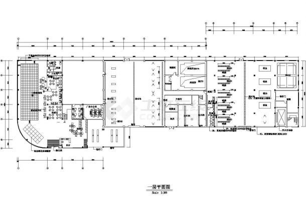 某现代风格汽车展厅装修设计施工图（共7张）-图二