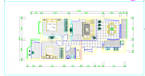 某居室装修设计方案图（共3张图纸）-图二