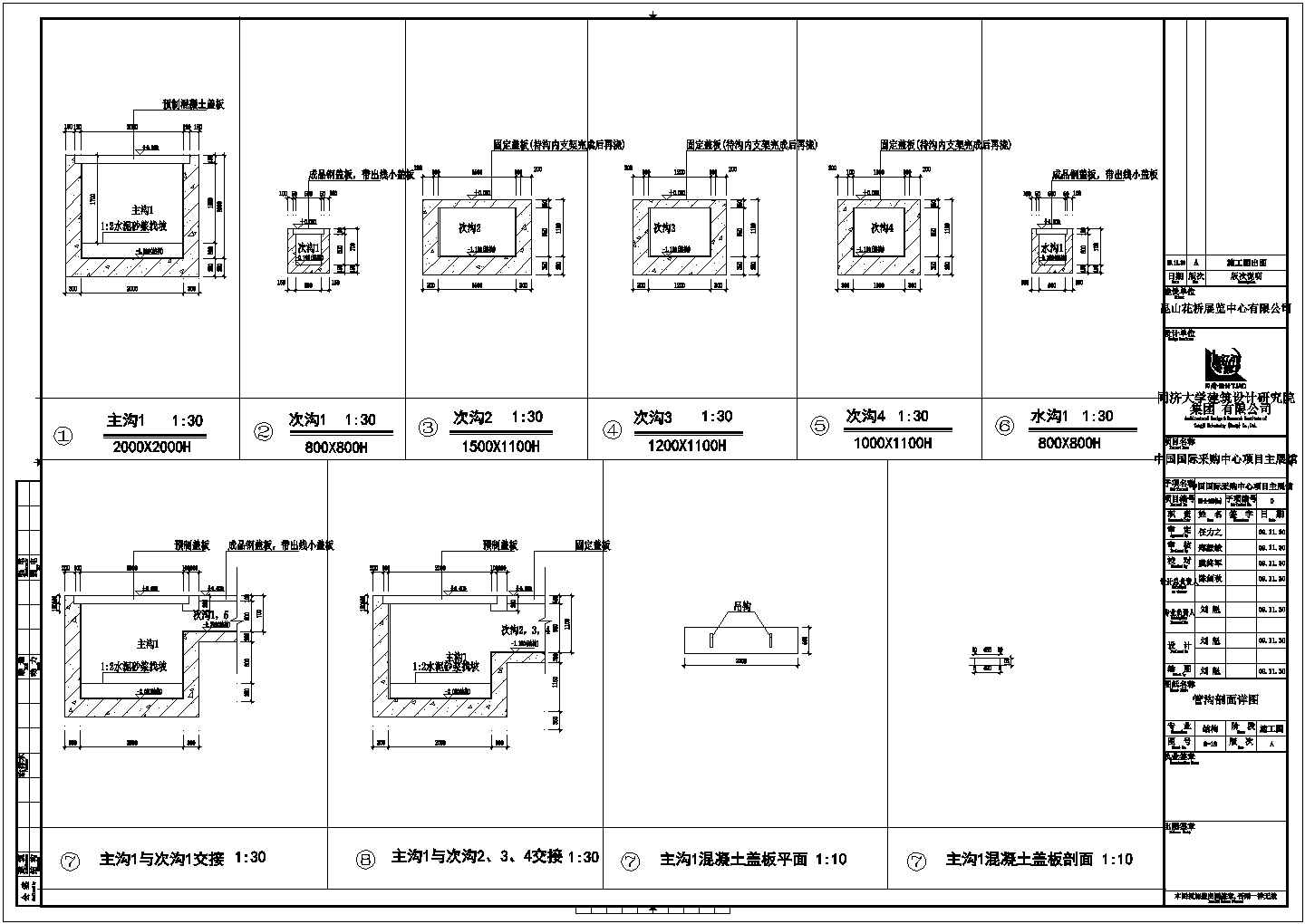 某地区管沟详细设计施工图（CAD图）