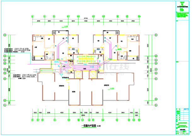 某地海南高层住宅电气施工图CAD图纸-图一
