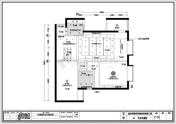 【深圳】两居样板房装修设计施工图（共14张）-图二