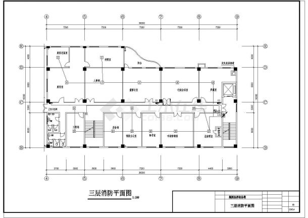 【溧阳市】某集团设备楼消防平面图-图二
