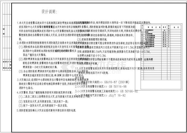 【杭州市】某工程自动报警系统设计图-图一