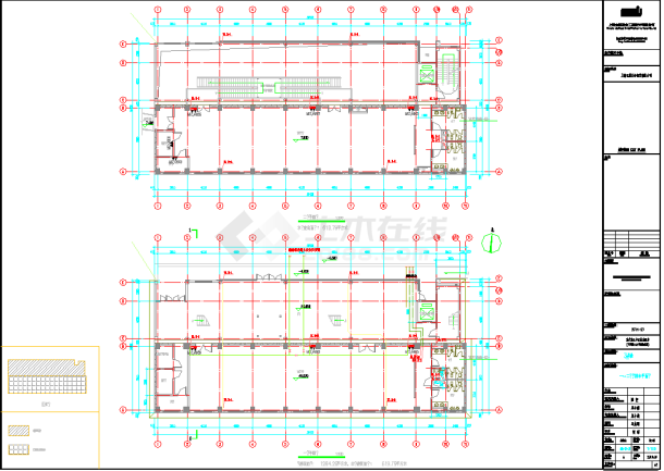 上海丙类厂房给排水喷淋系统设计CAD图纸-图一