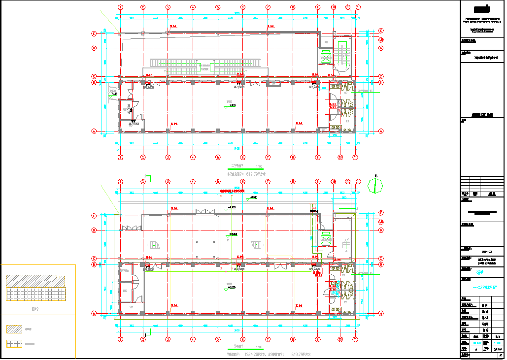 上海丙类厂房给排水喷淋系统设计CAD图纸