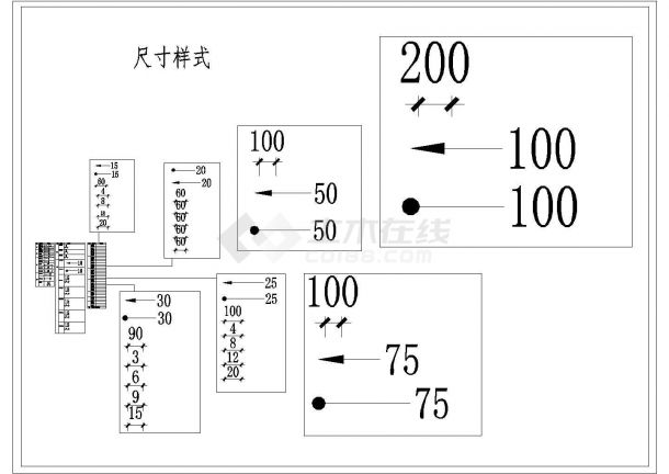 【某地】大都会风格样板房平面尺寸装修施工图-图一