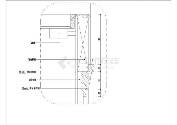 【某地】大都会风格样板房衣柜和门大橛装修施工图-图一