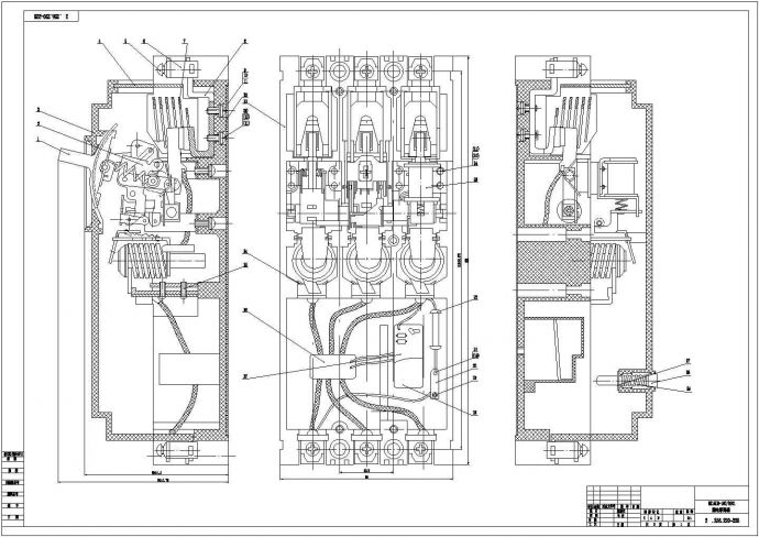 DZ15LE-100塑料外壳式断路器总装图（含技术要求）_图1