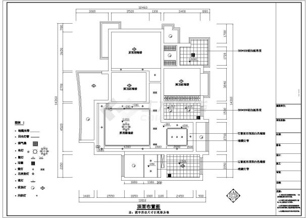  Decoration design and construction drawing of a three bedroom and two hall residential building - Figure 2