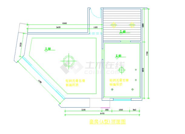 【上海】某一居室装饰装修设计施工图-图二