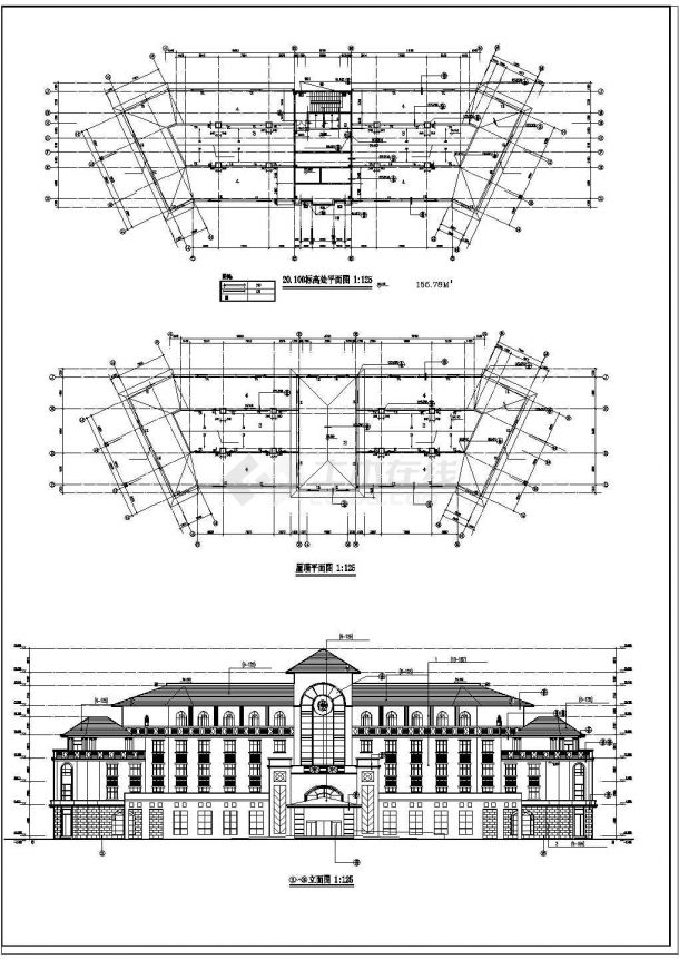 【泗阳】某宾馆建筑设计施工方案图纸-图二
