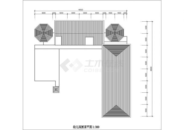 【深圳】某地小型幼儿园建筑设计图-图一