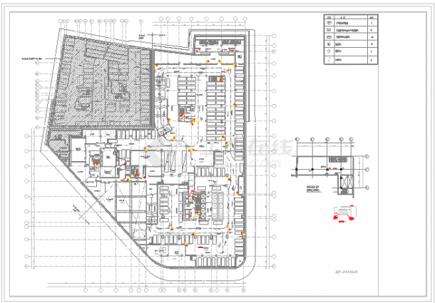 某甲级写字楼安防布置详图cad-图二