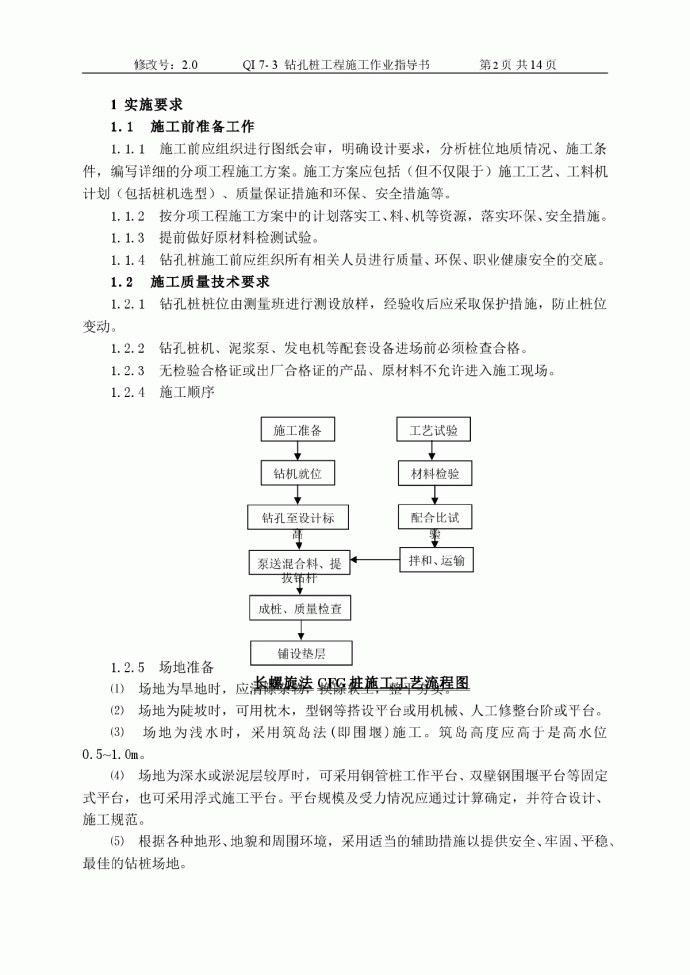 CFG桩工程施工作业指导书_图1