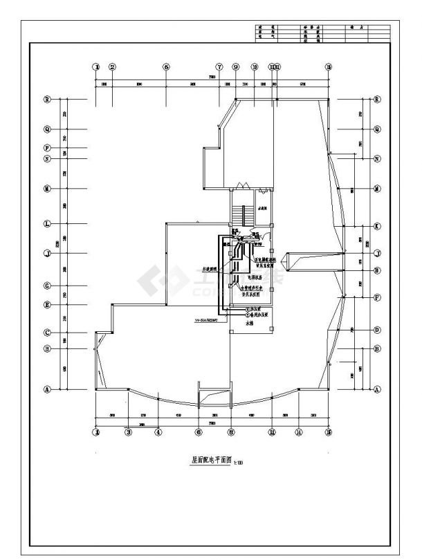 高层商住楼电气CAD施工图-图二