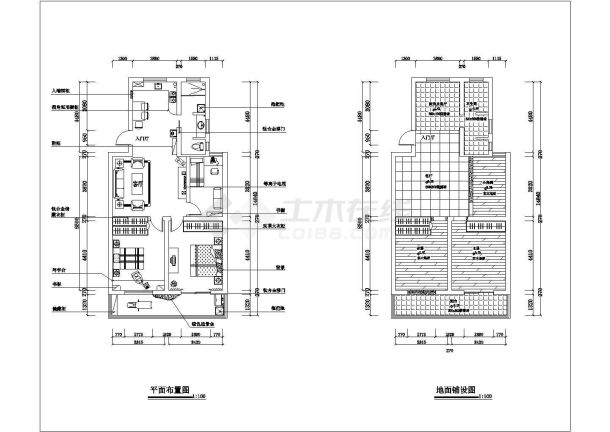 三室两厅装修设计施工图（共16张图）-图二