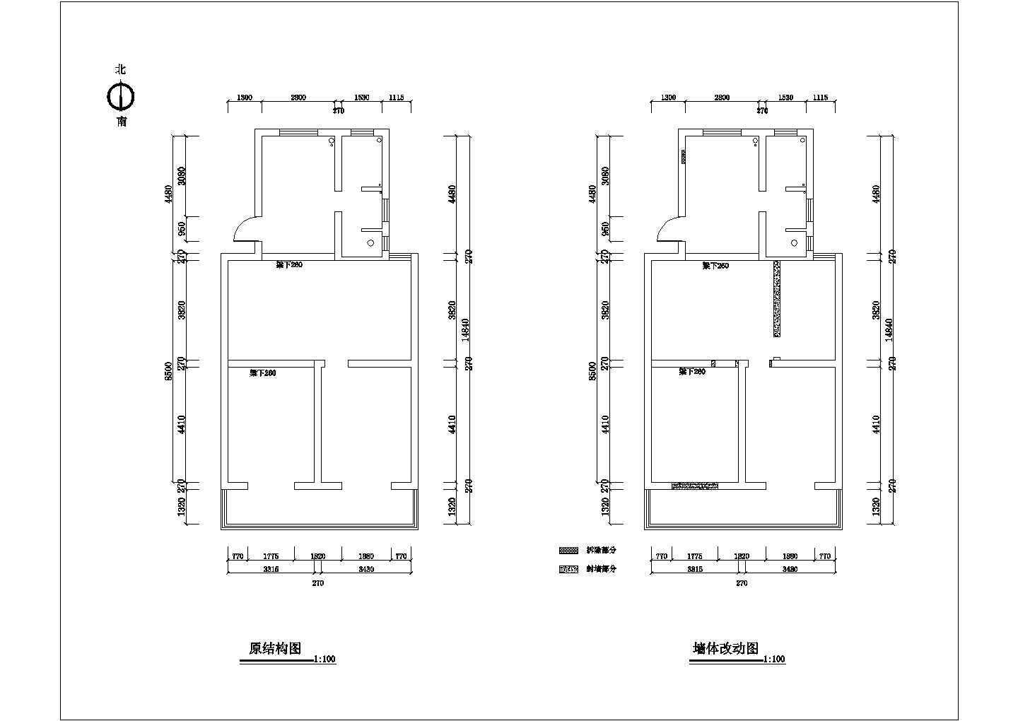 三室两厅装修设计施工图（共16张图）