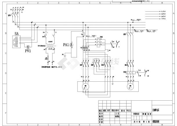制冷系统电气控制图（含材料表和说明）-图二
