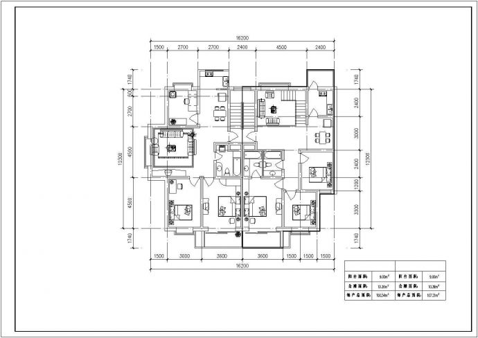 某楼盘多层住宅20种户型设计图纸_图1