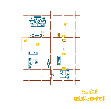 【长沙】某楼盘住宅楼多种户型方案设计图-图二