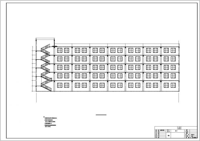 某五层框架电视机厂房建筑结构设计施工图_图1