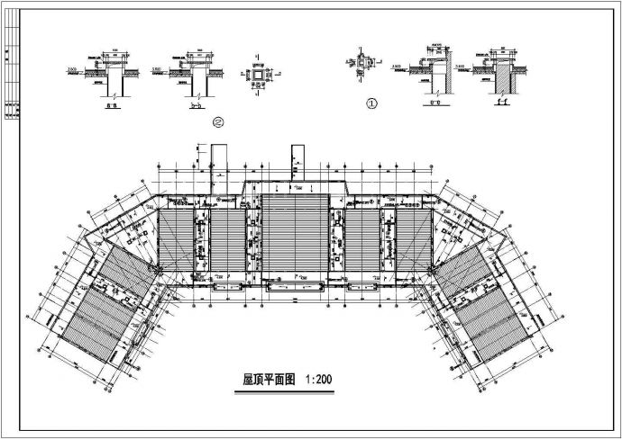 株洲某单层悼念厅建筑设计施工图纸_图1