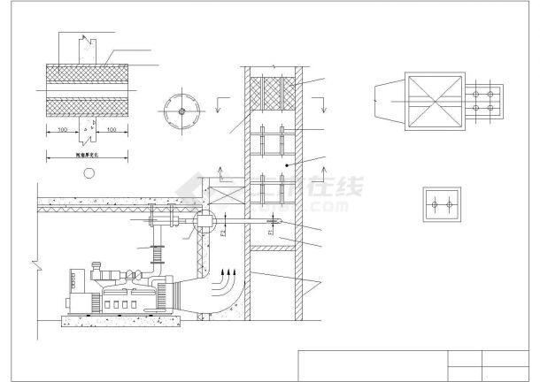 应急柴油发电机组安装设计图纸-图二