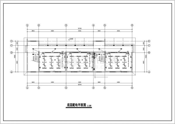 【安徽省】南部某城市三层中学教学楼电气设计图-图一