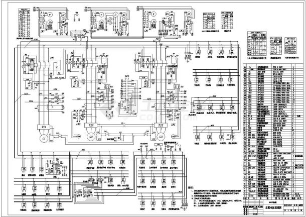 2000T油船主配电板原理图（含设备表）-图一