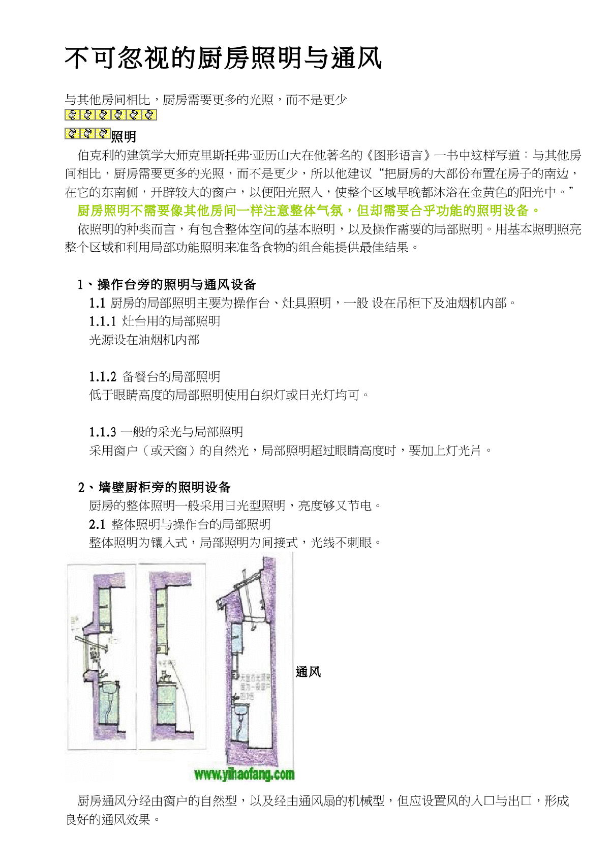 不可忽视的厨房照明与通风