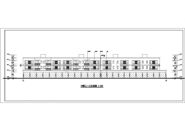 成都某三层底框商住楼建筑设计施工图-图一